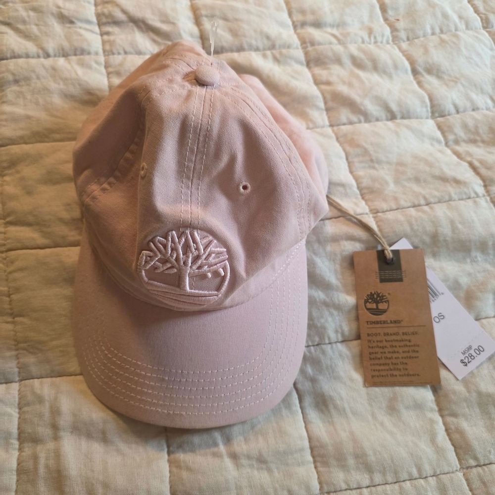 Timberland Baseball Cap Womens OS Pink NWT Adjustable Strapback Hat TB0A1E9M